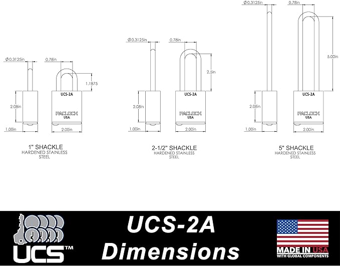 UCS-2A ALUMINUM PADLOCK - 1st-in-Padlocks