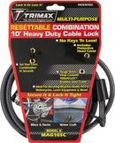 MAG10SC 10FT COMBINATION CABLE LOCK