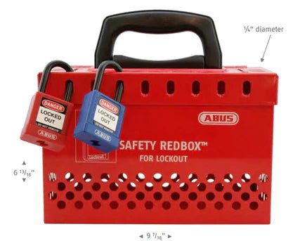 B835 ABUS SAFETY PORTABLE GROUP LOCK BOX RED - 1st-in-Padlocks