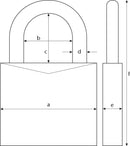 85/40HB63 SOLID BRASS PADLOCK - 1st-in-Padlocks