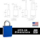 UCS-3A ALUMINUM PADLOCK - 1st-in-Padlocks