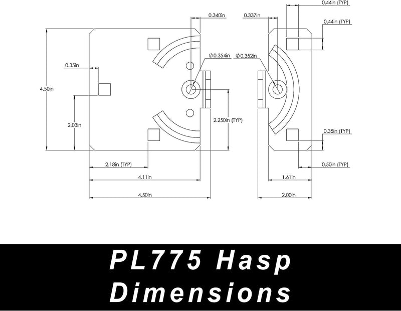 UCS-9S-775 Hasp and Cone Puck Padlock Combo Kit