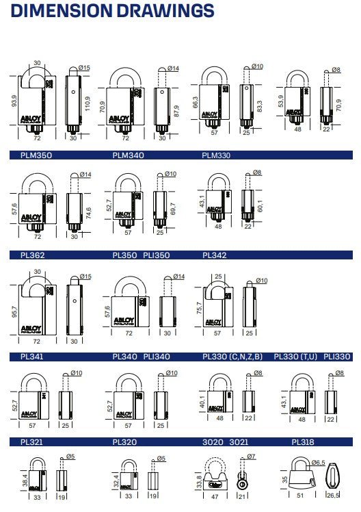 Enforcer Abloy 330-25 Padlock - 1st In Padlocks