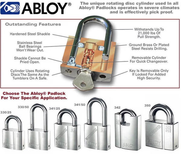 Abloy 350 - 25 Padlock - 1st - in - Padlocks