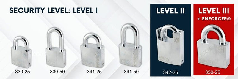 Lucchetto Abloy Protec2 PL 330 con 2 chiavi e carta d'identità Lucchetto Abloy Protec2 PL 330 con 2 chiavi e carta d'identità
