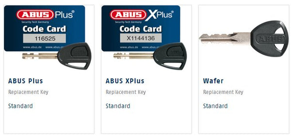 abus fahrradschloss plus code card ABUS Key Only