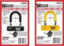 MAX40 HIGH SECURITY DISC U-LOCK - BLACK W 1/2" SHACKLE