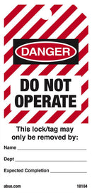 TR510-250 DO NOT OPERATE LOCKOUT TAGS ON A ROLL - 1st-in-Padlocks