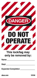 TR510-100 DO NOT OPERATE LOCKOUT TAGS ON A ROLL - 1st-in-Padlocks