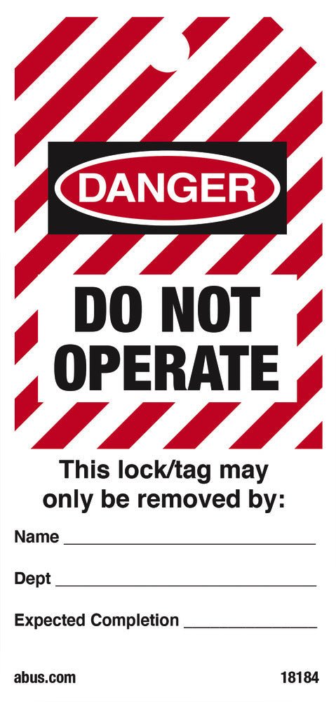 TR510-100 DO NOT OPERATE LOCKOUT TAGS ON A ROLL - 1st-in-Padlocks