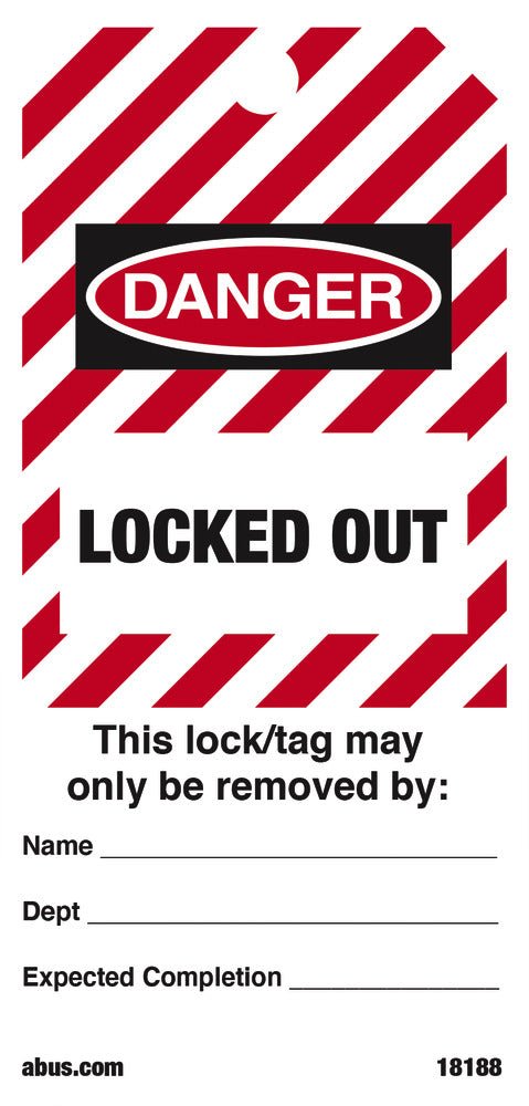 TR520-100 LOCKED OUT TAGS ON A ROLL - 1st-in-Padlocks