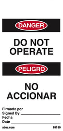 TR540-250 DO NOT OPERATE ENG/SPA TAGS ON A ROLL - 1st-in-Padlocks