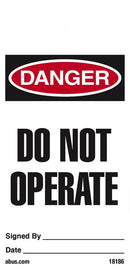 TR530-250 DO NOT OPERATE TAGS ON A ROLL - 1st-in-Padlocks