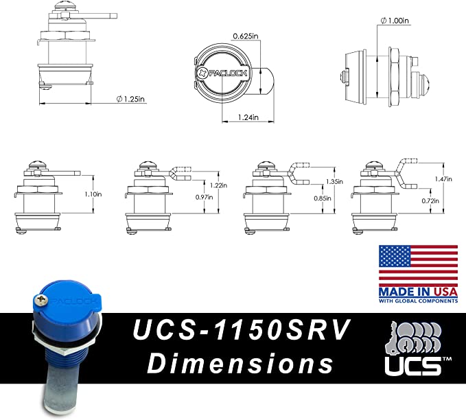 UCS-1150SRV CAM LOCK RV LOCK