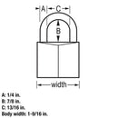 146D COVERED SOLID BODY PADLOCK - 1st-in-Padlocks