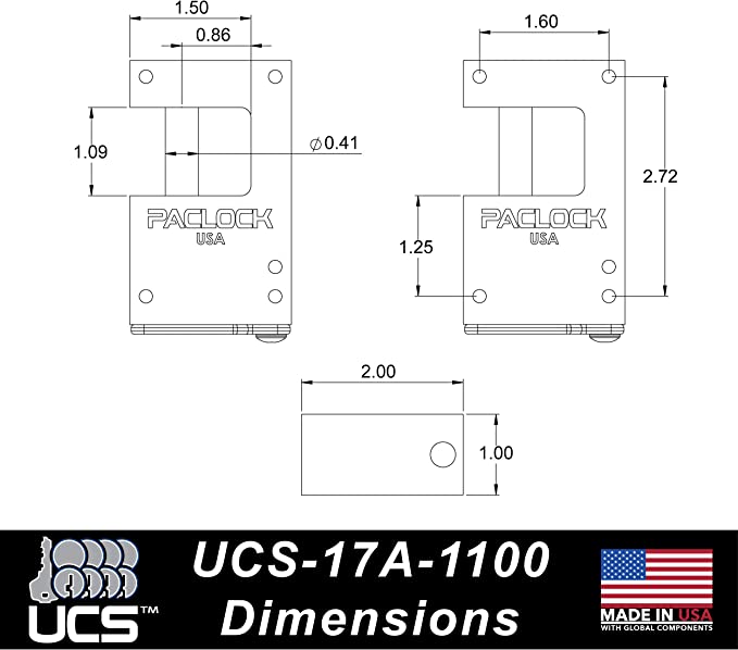 UCS-17A-1100 TRAILER LOCK
